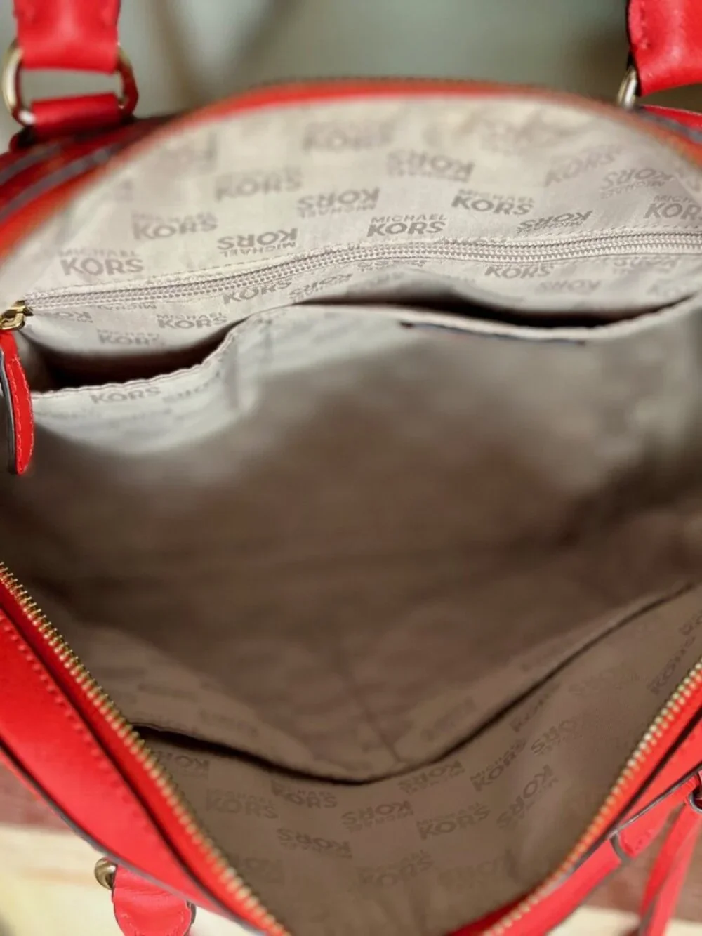 Michael Kors MK Signature Large Tangerine Satchel
